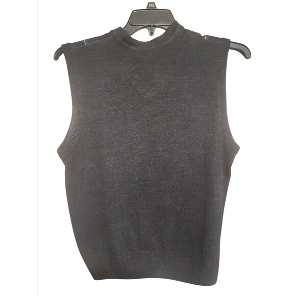 Dockers Men’s Sweater Vest Black Blue Windowpane Plaid Knit Pullover Size S - Picture 4 of 6